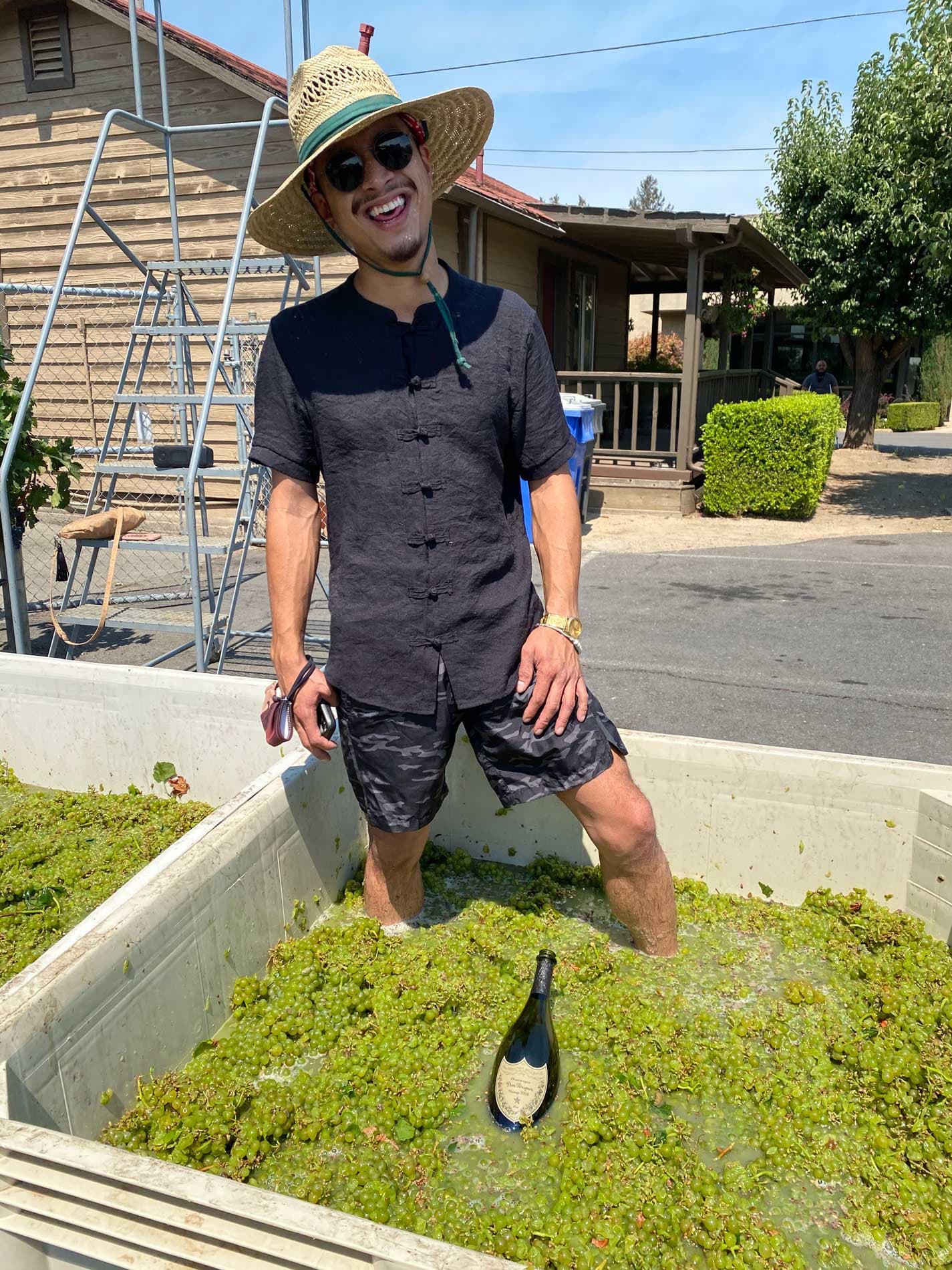 Winery barrel room detail